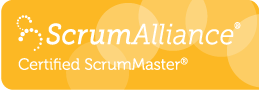 Scrum Alliance certified scrum master badge